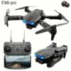 E99 Pro 4K Dual-Camera Drone, Foldable, Altitude Hold, Gesture Control, WiFi, Gravity Sensor, USB Charging, Storage Bag, Black
