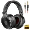 Pro50 Hi-Res over Ear Headphones Wired Closed-Back DJ Studio Headphones for Monitoring and Mixing, Soft Protein Leather Earcups, Noise Isolation, 90° Rotatable Housing, Portable