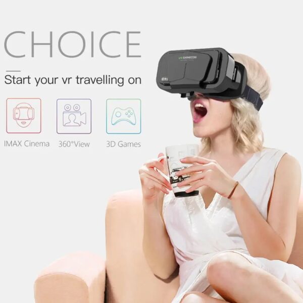 G10 3D VR Smart Virtual Reality Gaming Glasses – Compatible with iPhone & Android.
