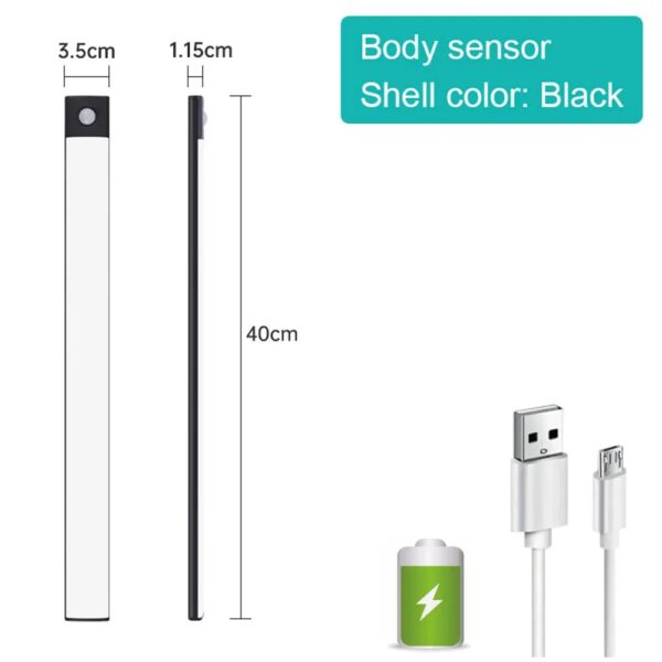 LED Motion Sensor Light Wireless LED Night Light Type C Rechargeable Light Cabinet Wardrobe Lamp Staircase Backlight For Kitchen
