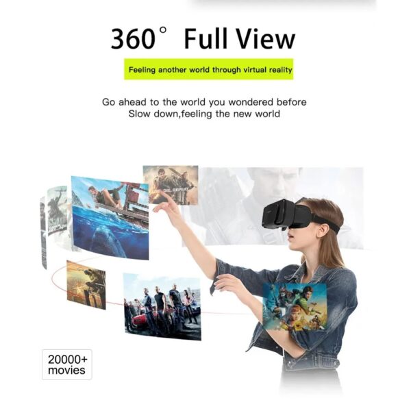 G10 3D VR Smart Virtual Reality Gaming Glasses – Compatible with iPhone & Android.