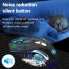 Rechargeable Wireless Mouse - Gaming Computer Silent Bluetooth USB Mechanical Backlight Mouse