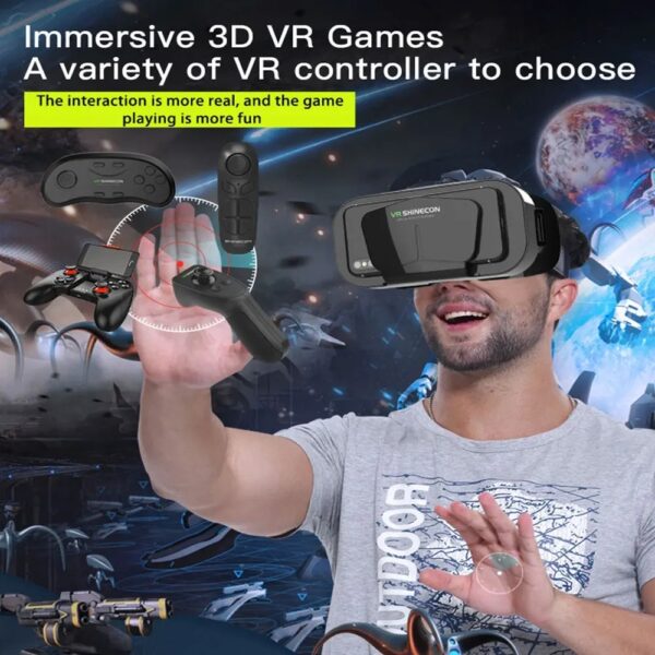 G10 3D VR Smart Virtual Reality Gaming Glasses – Compatible with iPhone & Android.