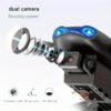 E99 Pro 4K Dual-Camera Drone, Foldable, Altitude Hold, Gesture Control, WiFi, Gravity Sensor, USB Charging, Storage Bag, Black