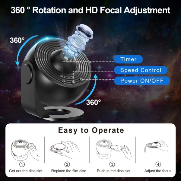 Galaxy Night Light Projector Lamp