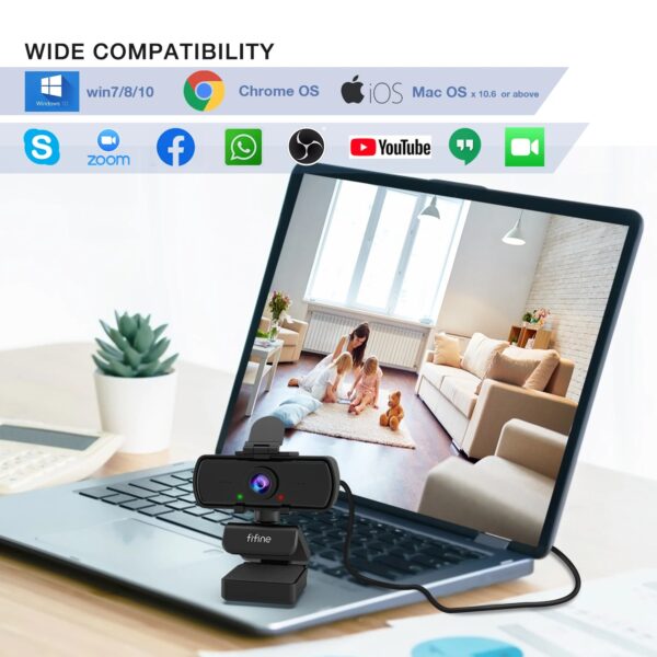 FIFINE K420 Webcam 2K Including Tripod Stand for PC/Laptop - كامره حاسوب