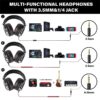 Pro50 Hi-Res over Ear Headphones Wired Closed-Back DJ Studio Headphones for Monitoring and Mixing, Soft Protein Leather Earcups, Noise Isolation, 90° Rotatable Housing, Portable