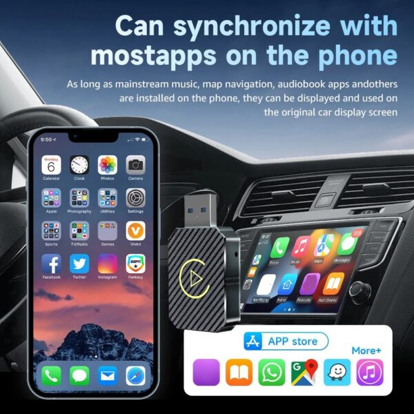 Wireless Apple/Android CarPlay Adapter