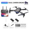 E99 Pro 4K Dual-Camera Drone, Foldable, Altitude Hold, Gesture Control, WiFi, Gravity Sensor, USB Charging, Storage Bag, Black