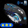 Rechargeable Wireless Mouse - Gaming Computer Silent Bluetooth USB Mechanical Backlight Mouse