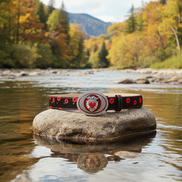 -edited_3 (1) Women's Decorative Fashion Belt with Printed Design and Metal Buckle – Adjustable Leather-Style Belt